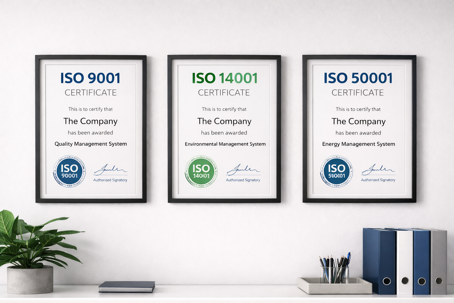 ISO 9001 aligns with other ISO standards - which help ISO certified manufacturers become waste and energy efficient.