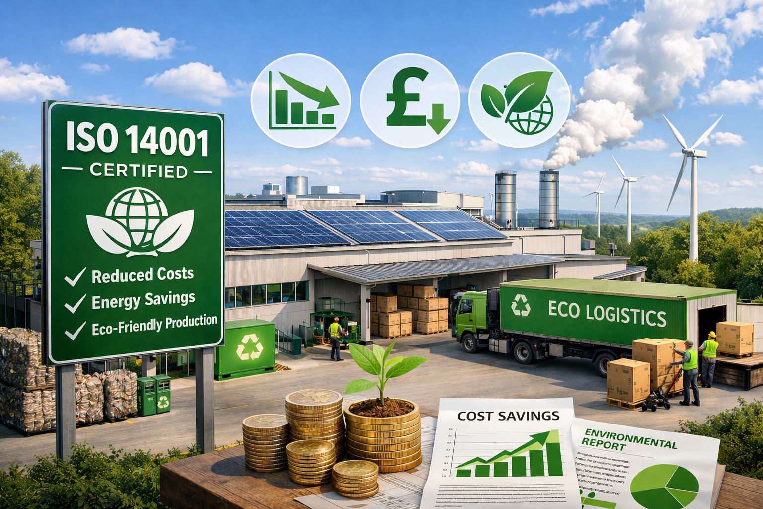 ISO 14001 can help you gain a documented environmental policy, operational control, energy and carbon footprint reduction