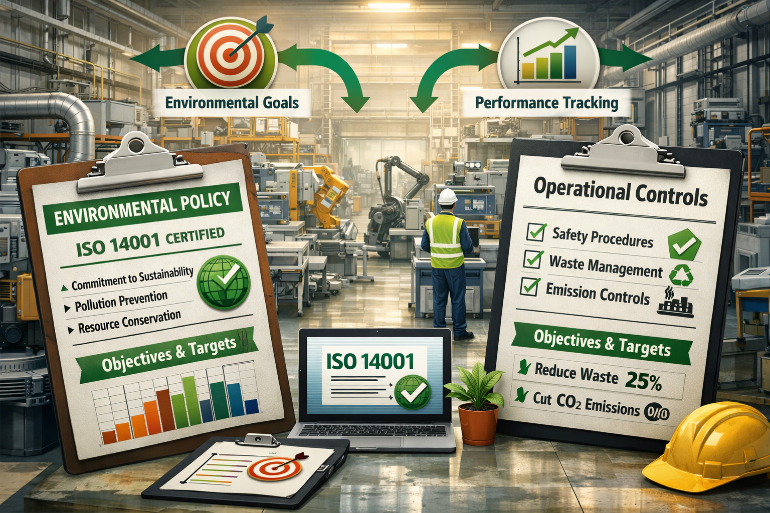 An environmental policy sets out a manufacturers commitment to managing its environmental impact, which will also lead to reduced energy costs