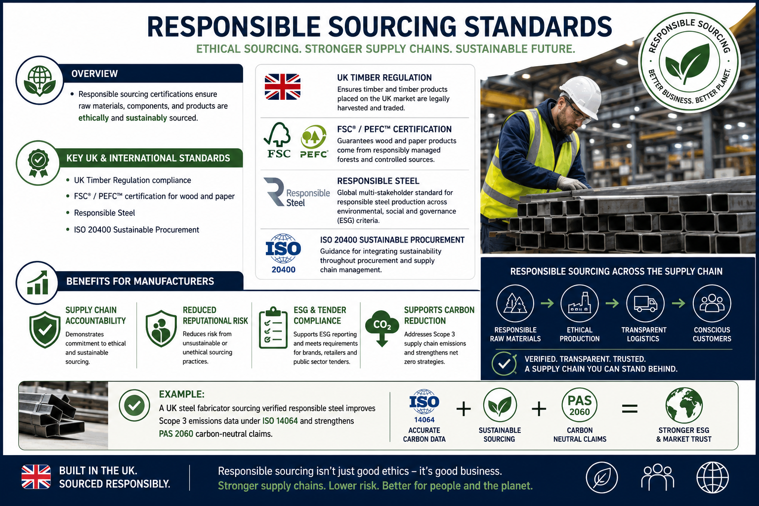 What is ‘Responsible Sourcing Standards’ and how does it benefit UK manufacturing and engineering companies?