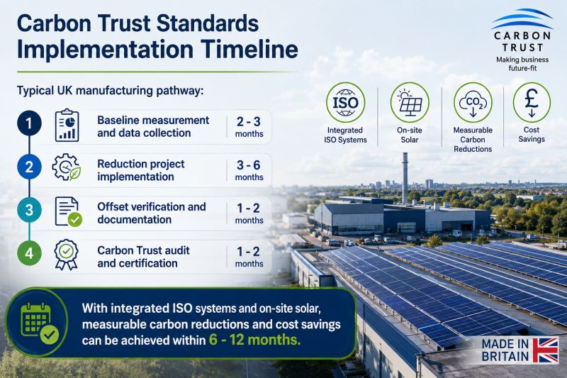 This is the typical manufacturing and engineering company pathway for The Carbon Trust standards implementation