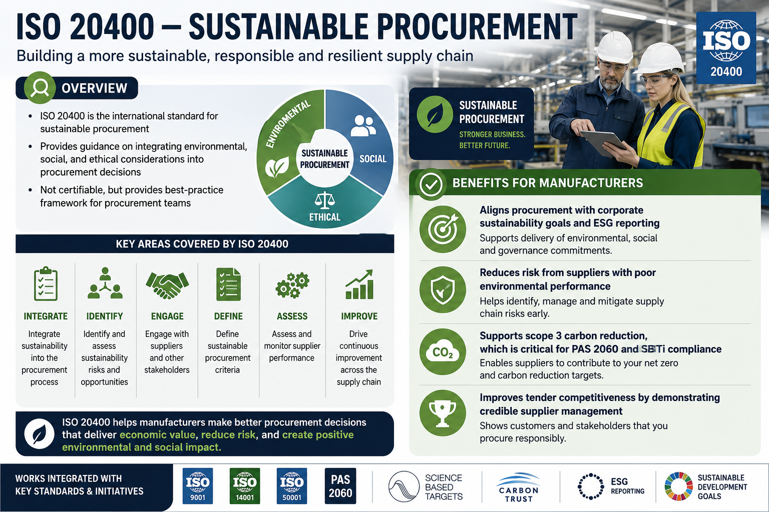Manufacturers & engineers are increasingly judged on the sustainability of their supply chain, as well as their own environmental performance