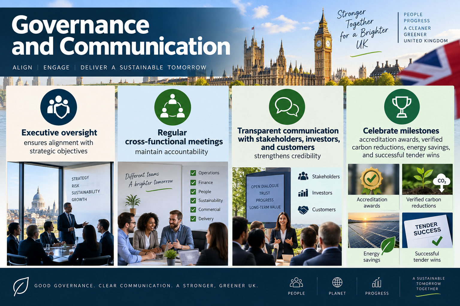 Our last article covered ‘Continuous Improvement’, and today we are covering ‘Governance and Communication’