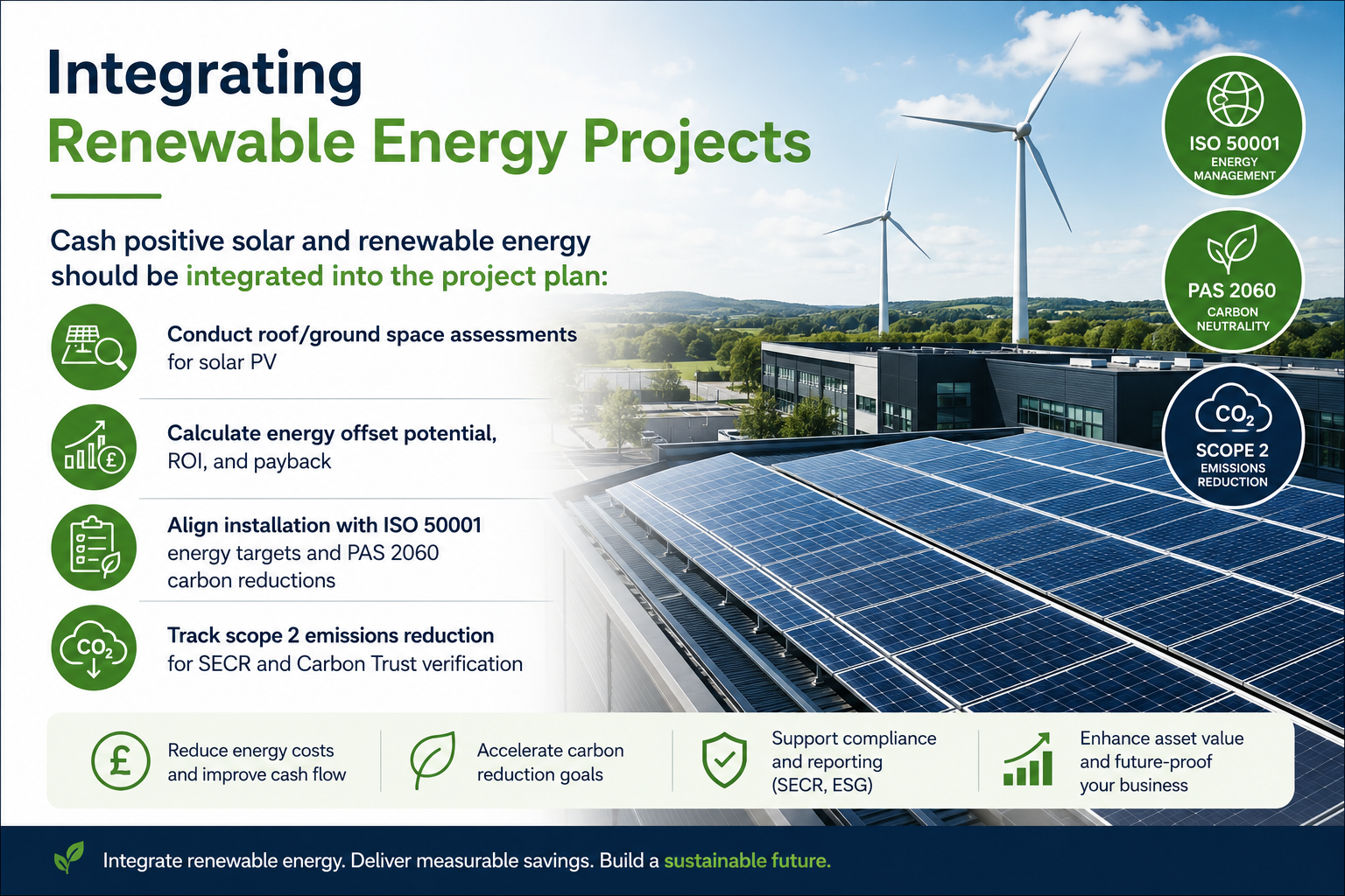 We've covered sampling, audits, and site assessments, but today we are covering integration of accreditations with renewable energy projects.